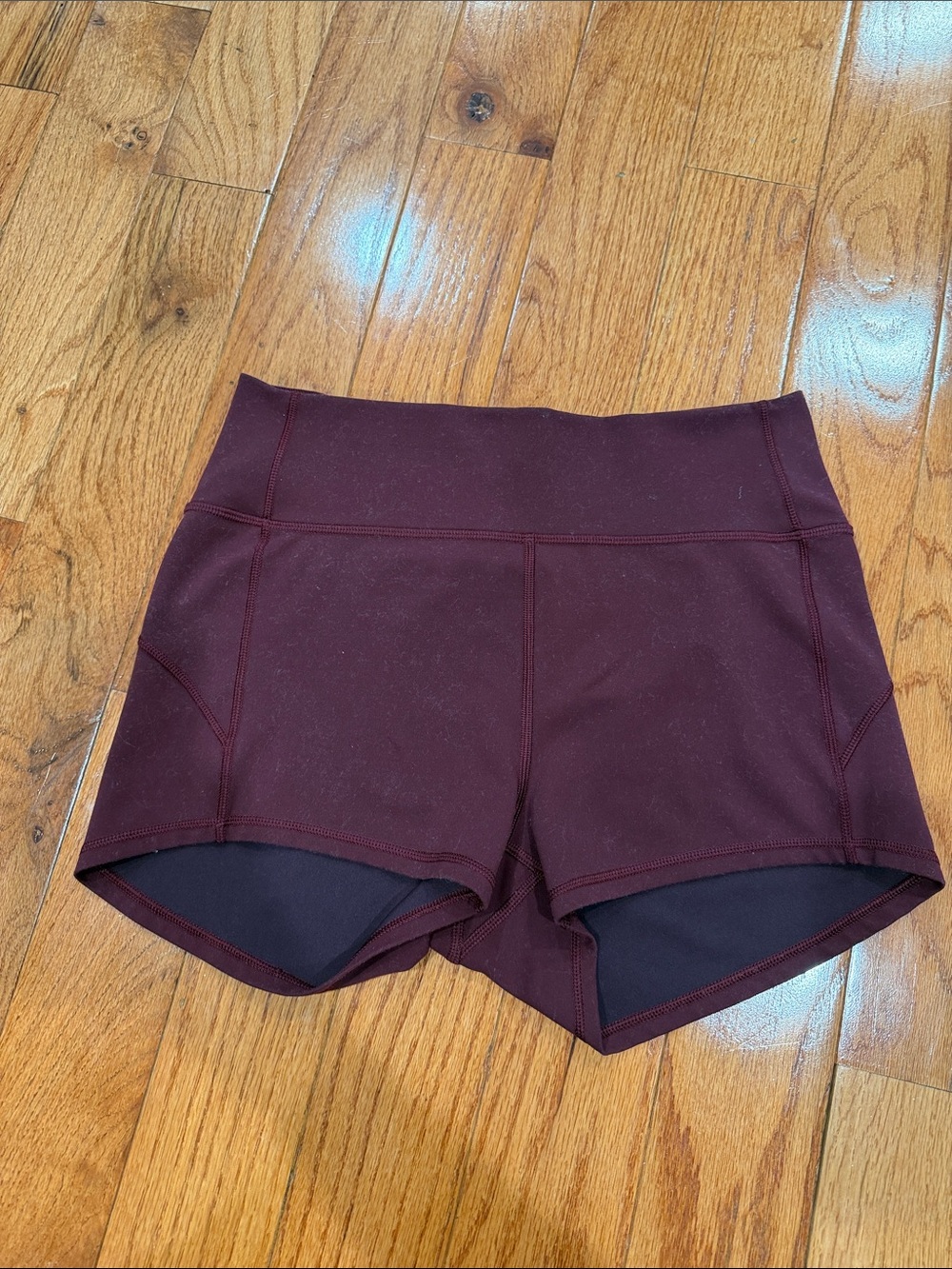 lululemon athletica Maroon High-Rise Bike Shorts